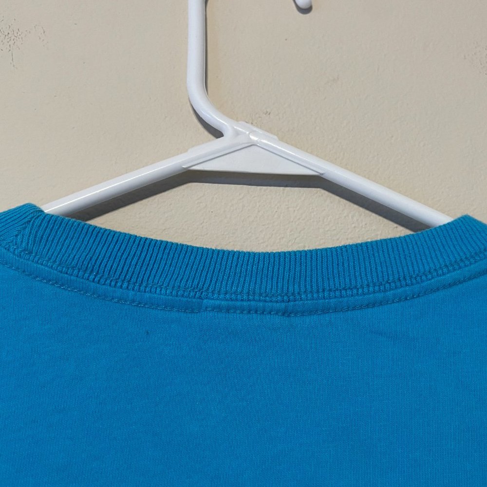 Hollister Men’s Large Aqua Blue Front Logo Short Sleeve Soft Tee Shirt Top - Picture 10 of 16